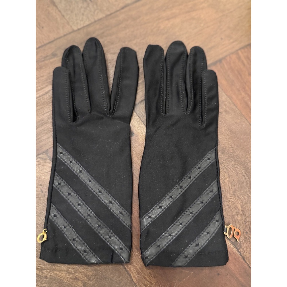 Vintage Grandoe Activizer One Size Black Nylon Spandex Gloves Women‎